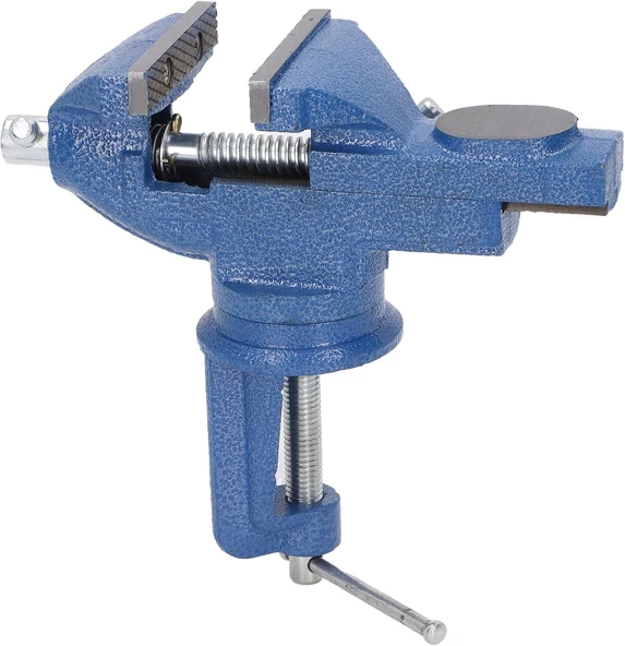Masa Mengenesi 50 mm Mobilya Tezgah Dönerli Tabla Taban Metal Döküm İşkence Kıskaç Mini Ahşap Kanca - 8