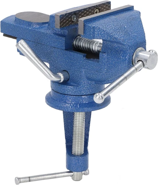 Masa Mengenesi 50 mm Mobilya Tezgah Dönerli Tabla Taban Metal Döküm İşkence Kıskaç Mini Ahşap Kanca - 7