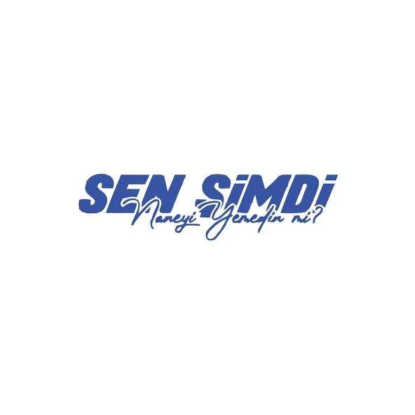Sen Şimdi Naneyi Yemedin mi? Araba Sticker 17x17 Cm Mavi