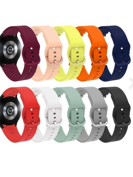 Samsung Galaxy Watch Fe / 4 / 5 / 5 Pro / 6 / 7 40 42 44 46mm Pim Tasarım Tam Uyumlu Silikon Kordon 20mm - 2