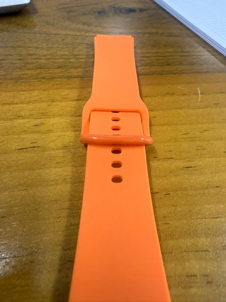 Samsung Galaxy Watch Fe / 4 / 5 / 5 Pro / 6 / 7 40 42 44 46mm Pim Tasarım Tam Uyumlu Silikon Kordon 20mm turuncu - 3