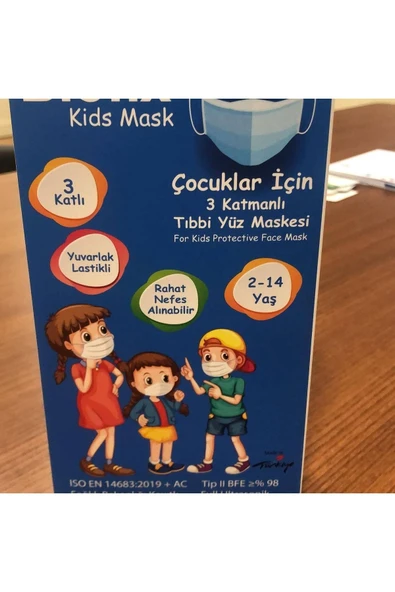 Biofix 3 Katlı Çocuk Maske (10 Lu) Jetsepet