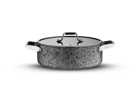 Brioni Stone-H 32 Cm Çizilmez Yanmaz Yapışmaz Basık Tencere Sh-127