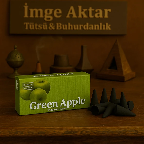 Darshan İncense Green Apple Konik Tütsü 10 Adet