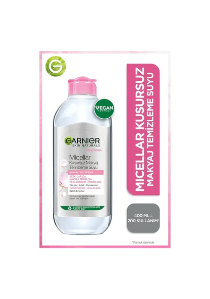Garnier Micellar Hassas Ciltler Kusursuz Makyaj Temizleme Suyu 400 ML - 1