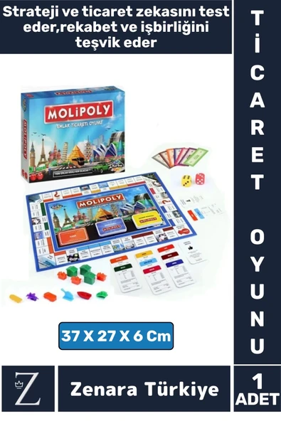 Eğlenceli Strateji Ticari Zeka Rekabet İşbirliği Geliştiren Aile Arkadaş Grup EMLAK TİCARET OYUNU ürün görseli