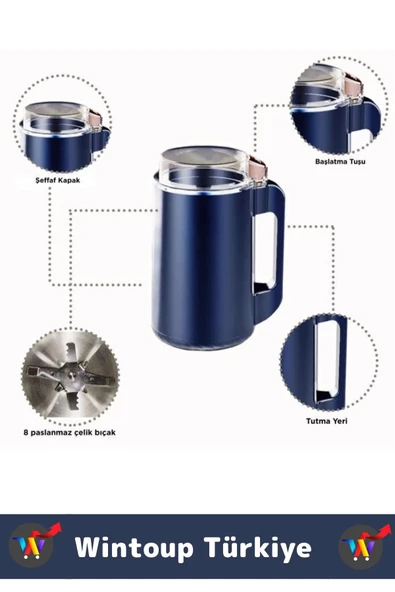Premium Ergonomik Tutma Saplı Yüksek Kaliteli Çelik Baharat Kahve Kuruyemiş Öğütücü Değirmen 500 ML - 3
