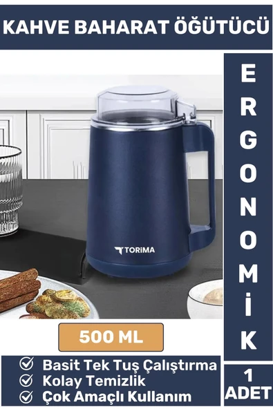 Premium Ergonomik Tutma Saplı Yüksek Kaliteli Çelik Baharat Kahve Kuruyemiş Öğütücü Değirmen 500 ML