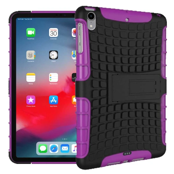 Apple iPad Pro 11 2018 Uyumlu Standlı Tank Tablet Kılıfı Özel Zırh - 3