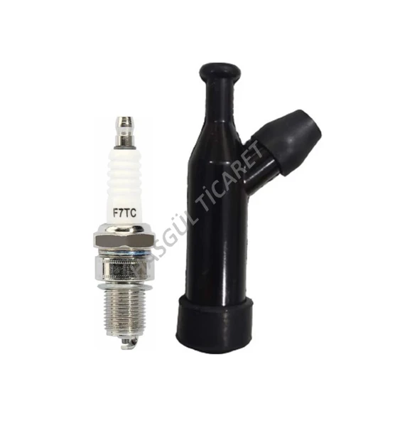 Hsgl Benzinli Jeneratör Çapa Su Motoru Buji Kepi Başlığı ve Buji Set - 5