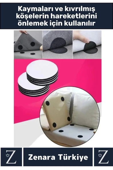 Kendinden Yapışkanlı İz Bırakmaz Tekrar Kullanılabilir Pratik Halı Kilim Kaydırmaz Cırt Bant 100Adet - 2