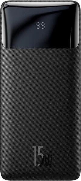 Baseus Bipow Overseas Edition 10.000 mAh Digital Display Powerbank 15W-Siyah