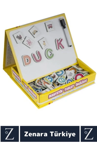 Eğitici Koordinasyon Harf Kelime Dil Öğreten Silinebilir Kalemli Eğlenceli MANYETİK TABLET İNGİLİZCE - Resim 2