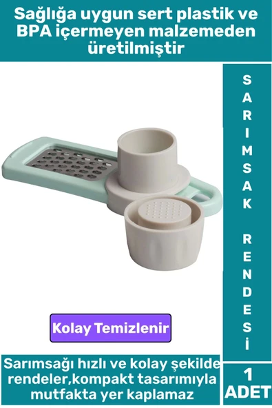 Premium BPA Free Kompakt Kolay Kullanım Temizlik Garlic Sarımak Ezici Plastik Sarımsak Rendesi