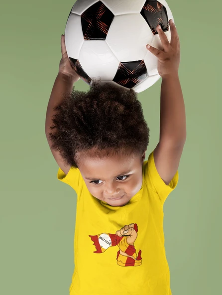 Çocuk Göztepe Yumruk Kısa kollu bisiklet yaka t-shirt- Tişört - 7