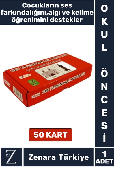 Okul Öncesi Ses Farkındalık İşitsel Algı Dikkat Gelişimi FARKINDALIK KARTLARI-ÇOK HECELİ SÖZCÜKLER