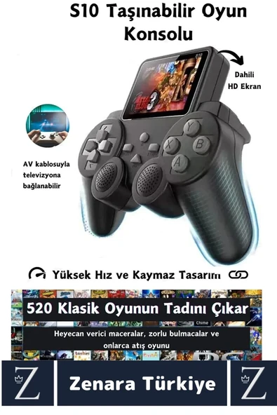 Çift Oyunculu USB Şarj Mini Uyumlu  El Atarisi Street Fighter Super Mario 520 Nostalji Oyun Gamepad - 3