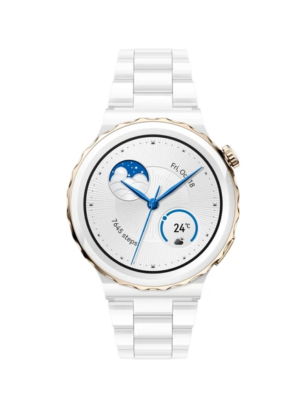 Huawei Watch Gt3 Pro 43MM Seramik Kasa - Beyaz Seramik '' TEŞHİR''