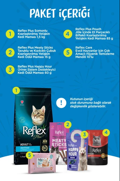 Reflex Plus Kısırlaştırılmış Yetişkin Kedi Paketi - 3