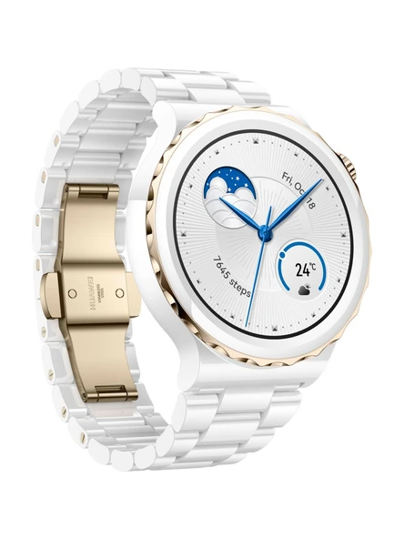 Huawei Watch Gt3 Pro 43MM Seramik Kasa - Beyaz Seramik '' TEŞHİR'' - 3