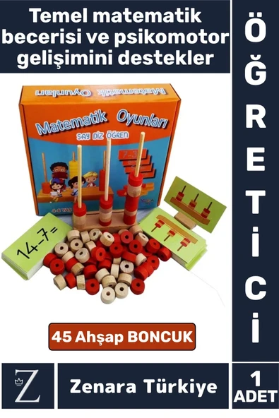 Çocuk Temel Matematik Bilgisi El-Göz Koordinasyonu Algı Psikomotor Gelişimi Eğitici MATEMATİK OYUNU ürün görseli