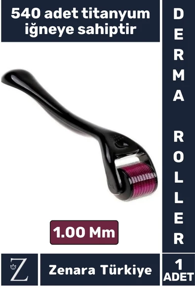 Premium 1.00 Mm 540 Titanyum İğneli Cilt Yenileyici Pürüzsüz Cilt Bakım Güzellik Aleti Derma Roller