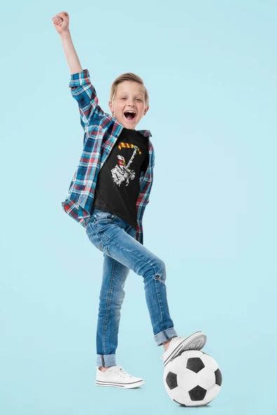 Çocuk Göztepe Kısa kollu bisiklet yaka t-shirt - Tişört - 4