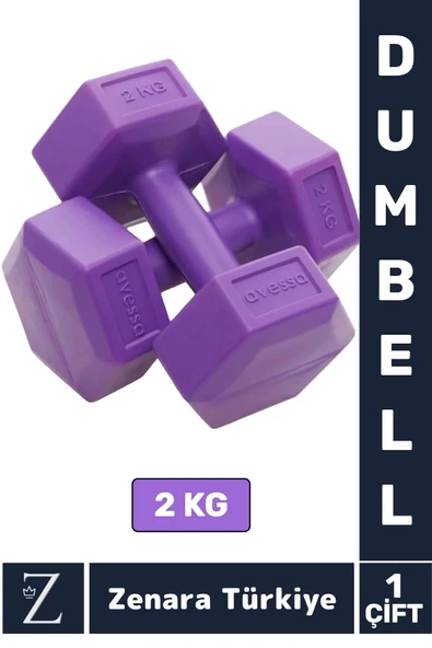 Premium Yüksek Kalite Sert Plastik Egzersiz Pilates Isınma Ev Hafif Ağırlık Antrenman 2X2 Kg Dambıl