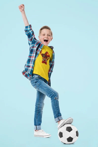 Çocuk Göztepe Kısa kollu bisiklet yaka t-shirt - Tişört - 3