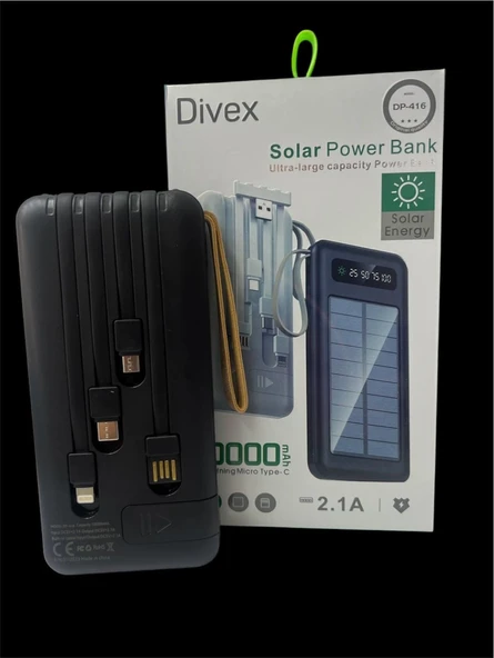 Divex Solar PowerBank DP416 - 10.000mAh - 3