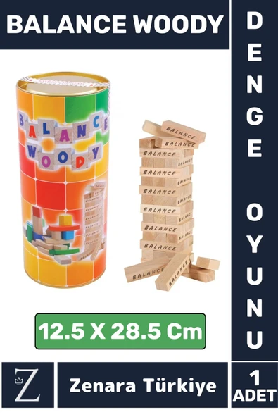 Premum Genç Yetişkin Çocuk Eğlenceli Konsantrasyon Denge Motor Beceri Geliştirici AHŞAP DENGE OYUNU ürün görseli