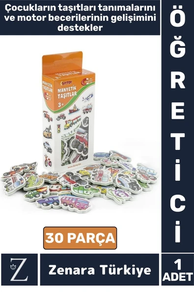 Çocuk Görsel Algı Koordinasyon Gelişimi Taşıtların Öğrenimi Eğitici Eğlenceli MANYETİK TAŞITLAR ürün görseli