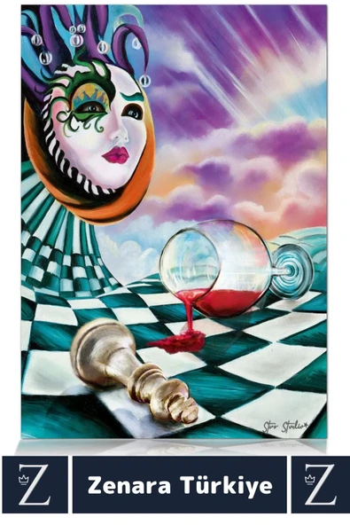 Premium Eğlenceli Eğitici Görsel Algı Problem Çözme Becerisi PUZZLE 1000 Parça ŞAH MAT - Resim 2