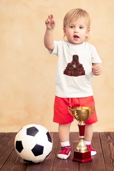 Çocuk Göztepe Kısa kollu bisiklet yaka t-shirt - Tişört