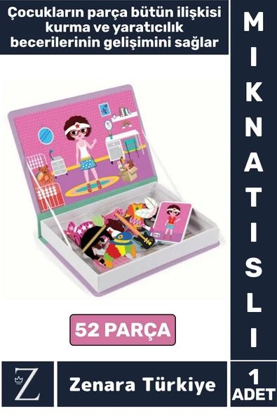 Eğitici Yaratıcılık Görsel Algı Hafıza Parça Bütün İlişkisi Kurma Eğlenceli MAGNET KIYAFET GİYDİRME
