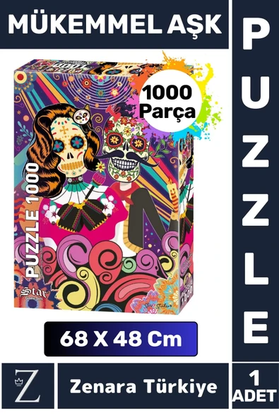 Premium Eğlenceli Eğitici Görsel Algı Problem Çözme Becerisi PUZZLE 1000 Parça MÜKEMMEL AŞK ürün görseli