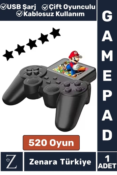 Çift Oyunculu USB Şarj Mini Uyumlu El Atarisi Street Fighter Super Mario 520 Nostalji Oyun Gamepad ürün görseli