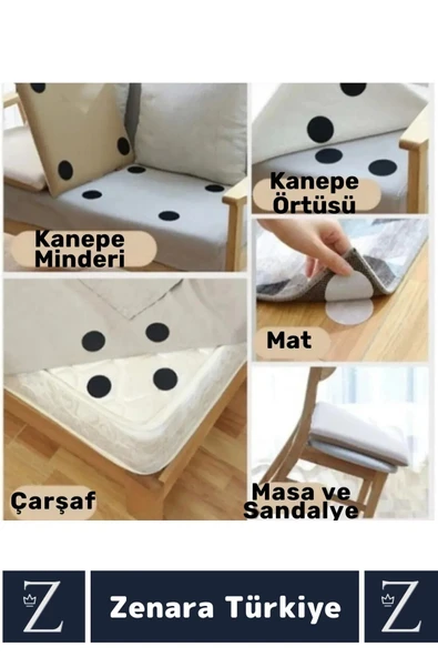 Kendinden Yapışkanlı İz Bırakmaz Tekrar Kullanılabilir Pratik Halı Kilim Kaydırmaz Cırt Bant 100Adet - 3