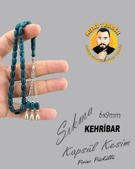 PİRİNÇ PÜSKÜLLÜ SIKMA KEHRİBAR KAPSÜL KESİM 6X9