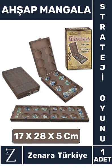 Eğlenceli TÜRK Strateji Oyunu Analitik Düşünme Becerisi Geliştirici Masa Oyun Takımı AHŞAP MANGALA ürün görseli