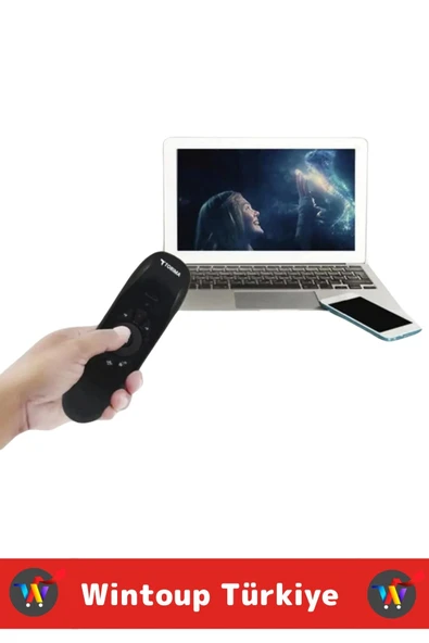 Premium Çok Fonksiyonlu 2.4g Kablosuz Air Mouse ANDROID TV Uyumlu Q Klavyeli Mini Uzaktan Kumanda - 2