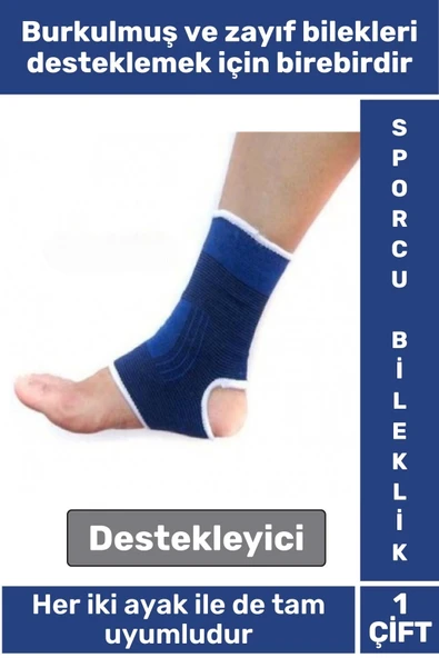 Burkulmuş Zayıf Bilekler İçin Destekleyici Unisex Sporcu Antrenman Ayak Bilekliği Sağ Sol 1 Çift