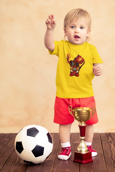 Çocuk Göztepe Kısa kollu bisiklet yaka t-shirt - Tişört