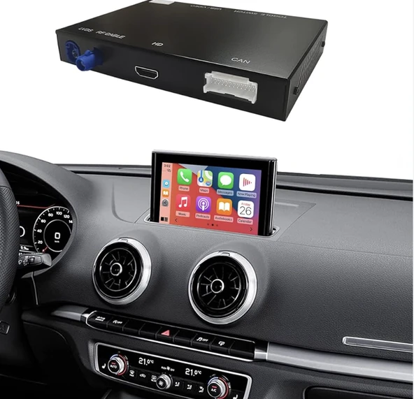 Audi A3 Orjinal Ekran Apple Carplay Android Auto İnterface Geri Görüş  Kamera Uyumlu
