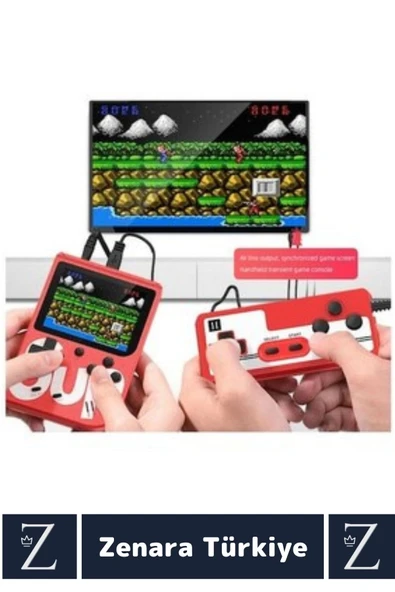 Taşınabilir USB Şarjlı Çift Oyunculu Mario Street Fighter Nostalji Retro 400 Oyunlu Mini El Atarisi - 2