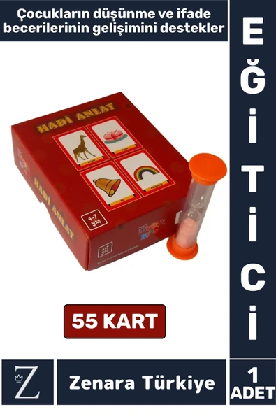 Eğitici Düşünme İfade Becerisi Hayal Gücü Mantık Geliştirici Çocuk Eğlenceli Oyun HADİ ANLAT ürün görseli