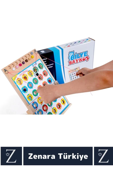 Eğlenceli Görsel Algı Dikkat Zeka Hafıza El-Göz Koordinasyonu Geliştirici Oyun BİLYE BAYKUŞ 7+ YAŞ - Resim 3