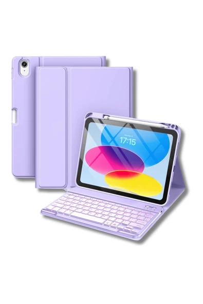 iPad 11. Nesil A16 çipli 2024 2025 Uyumlu Klavyeli Tablet Kılıfı - 4