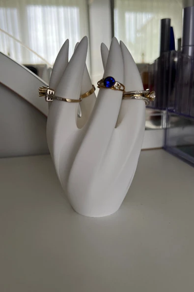 Modern Spiral Yüzük Standı - Takı ve Yüzük Organizeri, Şık Dekoratif Takı Tutucu