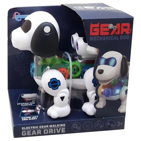 Işıklı Köpek Robot 20 CM Şeffaf